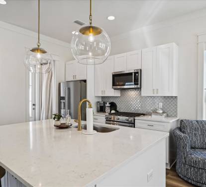Large Kitchen Island with Seating for 3!