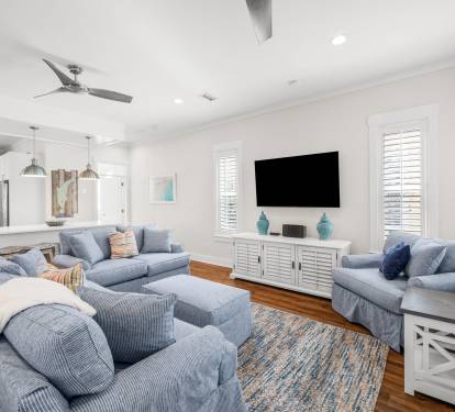 1st Floor Living Room - Offering Cozy Seating & a Flat-Screen TV!