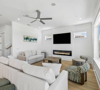 Cozy Up Around the Electric Fireplace & Enjoy a Movie Night!