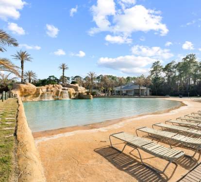 7 The Wharf Oasis Pool Waterfall and Sun Lounge Area