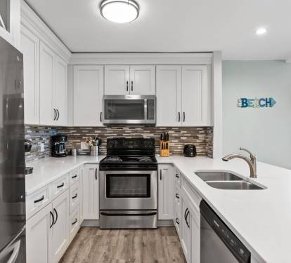 View from hallway into kitchen