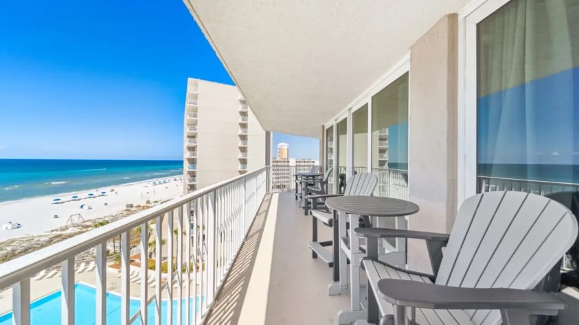 Plenty of seating on the balcony