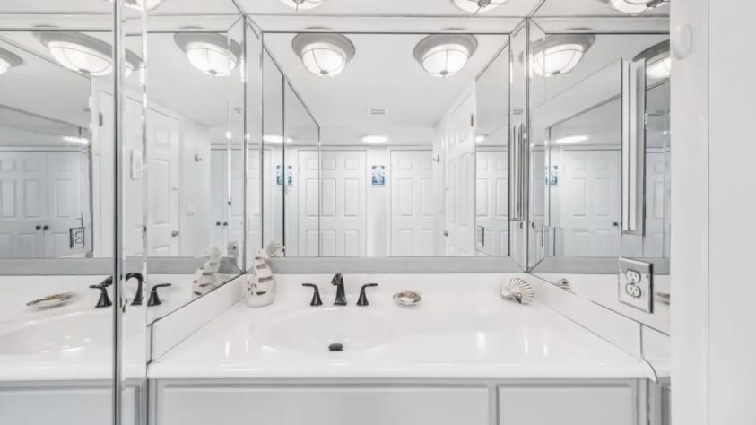 Additional vanity in master bedroom