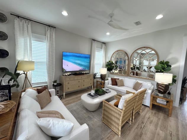 Comfy Couch with TV.
