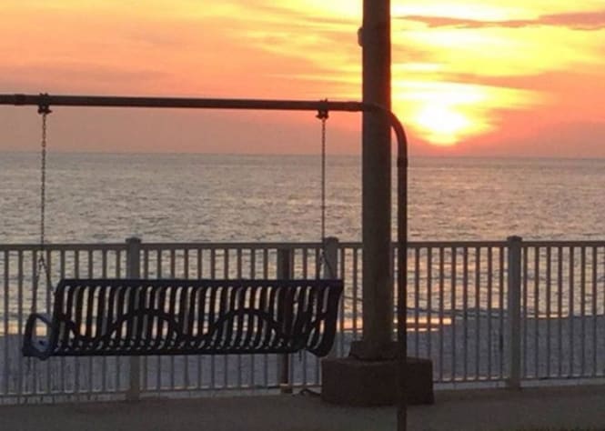 Enjoy the beautiful PCB sunsets from the beach, balcony or gulf side swings!
