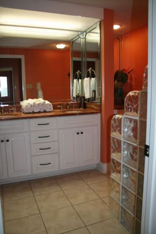 double vanity in master bathroom