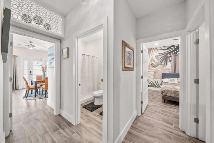 Living room and Master bedroom pathway