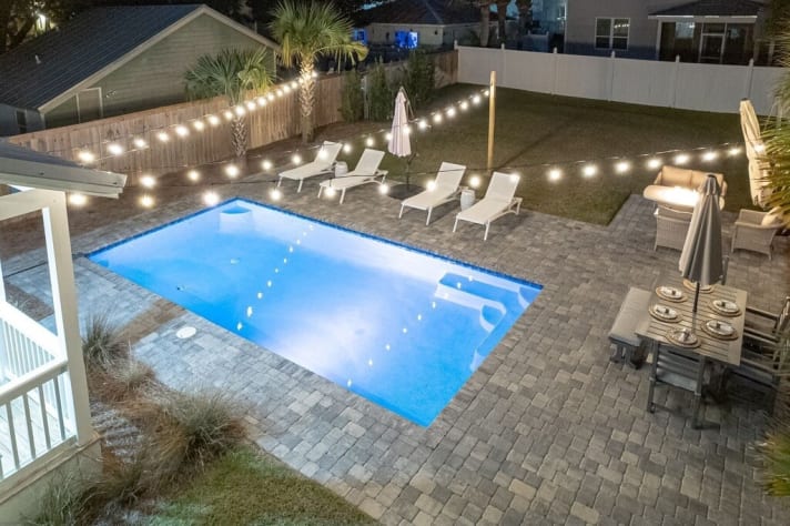 Overhead pool view