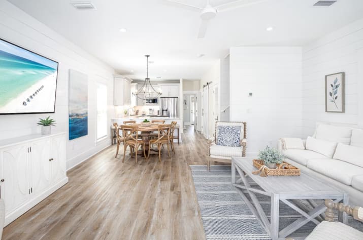 Family space with open kitchen