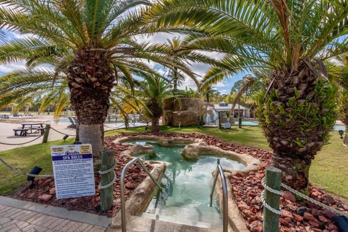 Hot tub at the Oasis