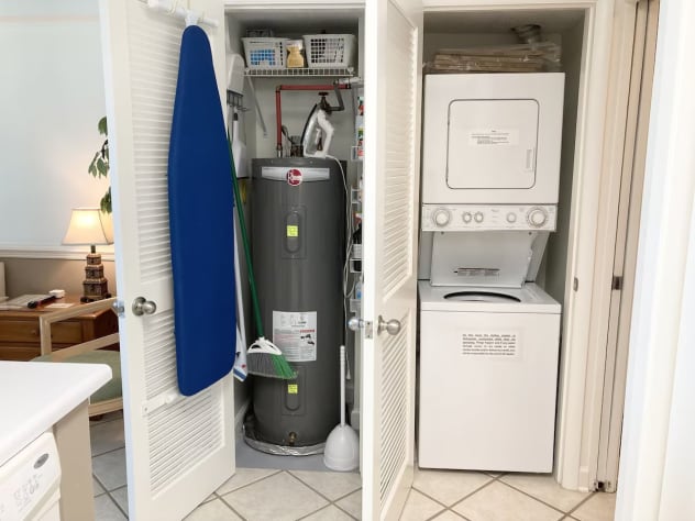 Utility closet and stack washer/dryer closets