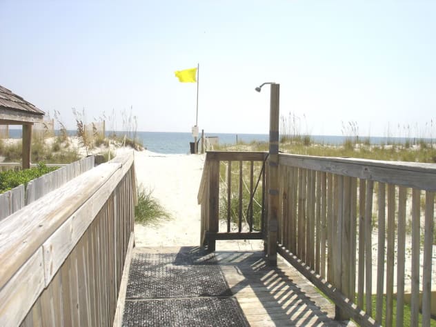 Boardwalk to the Beautiful White Sandy Beaches