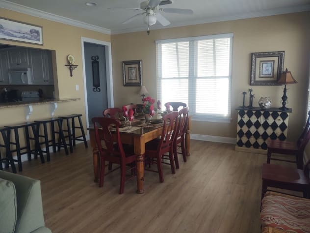 Large dining area; seating for 12