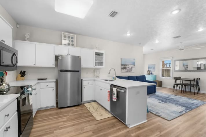 Open layout blends the kitchen and living room seamlessly