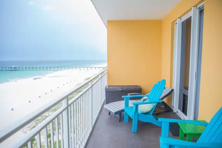 Panoramic view from balcony.
