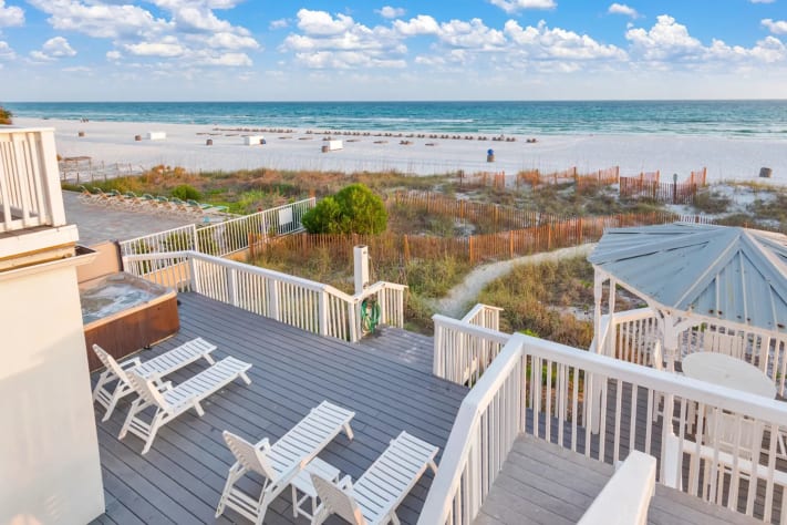 Soak up the sun with lounge chairs and endless beach views.