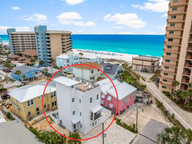 Aerial view of the location