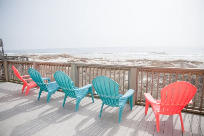 Large Gulf Facing Deck, Best Place for Morning Coffee!