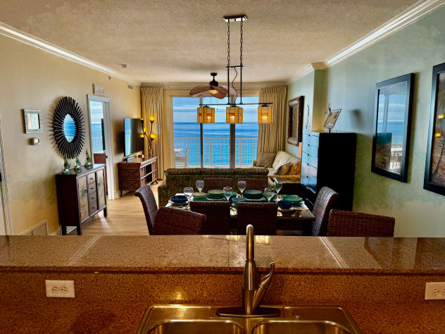 View from the kitchen to the Gulf!