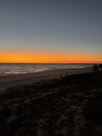 Sunset view from balcony