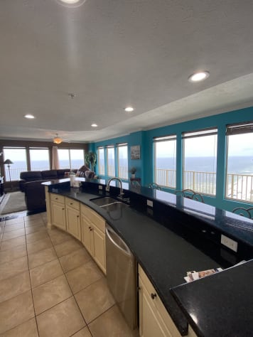 Beach kitchen views for days! 10 full length windows in one room!