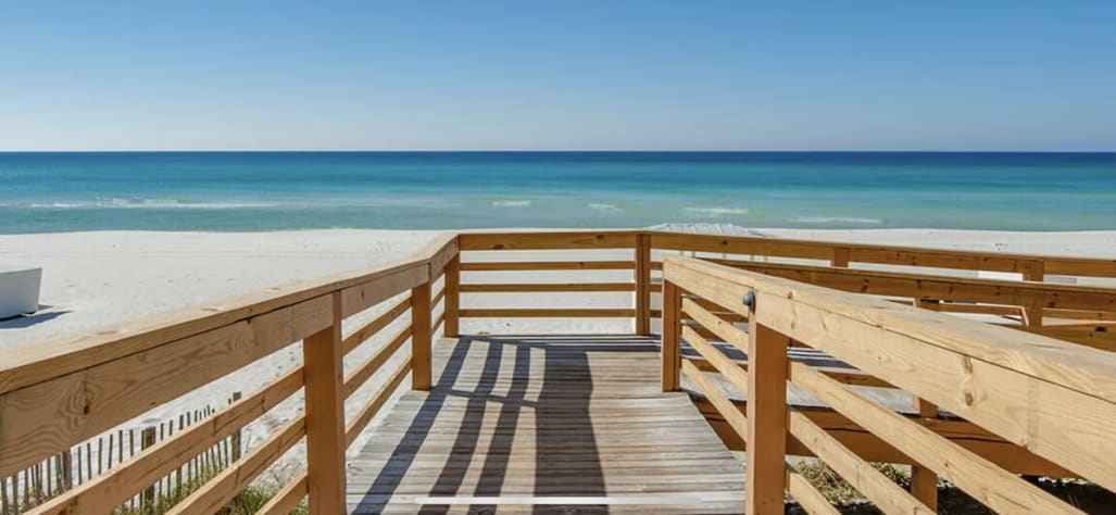 Gated entrance to the beach.