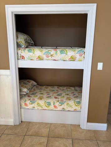 Bunk beds for extra sleep area.