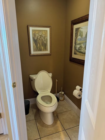 Master bathroom private.