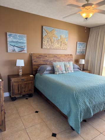Master Suite has king bed &amp; own sliding door entrance to the massive balcony.