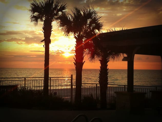 Sunset View from the Pool Deck at Aqua