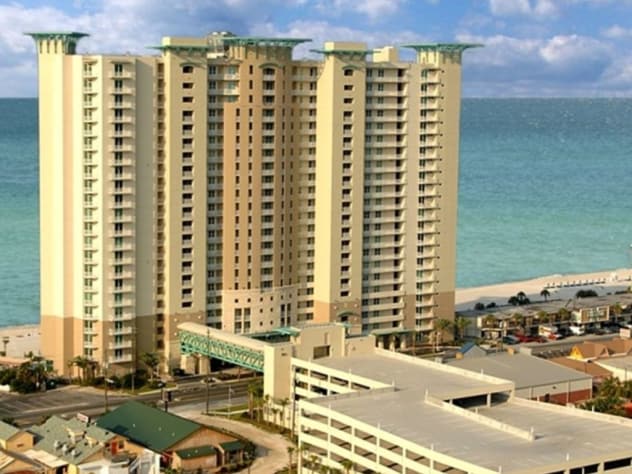 View of Aqua, the Parking Garage and Elevated Air Conditioned Walk-Over