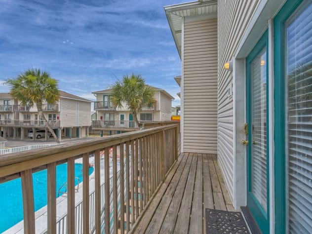 Back Balcony with Pool View and Keyless Entry