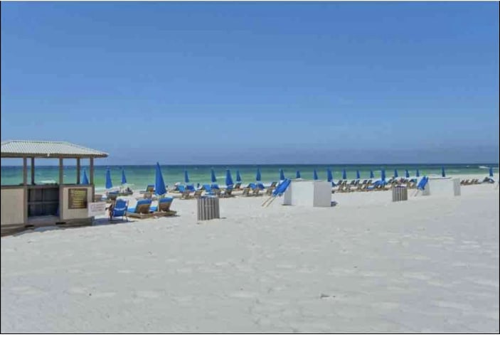 Beautiful white sandy beaches,