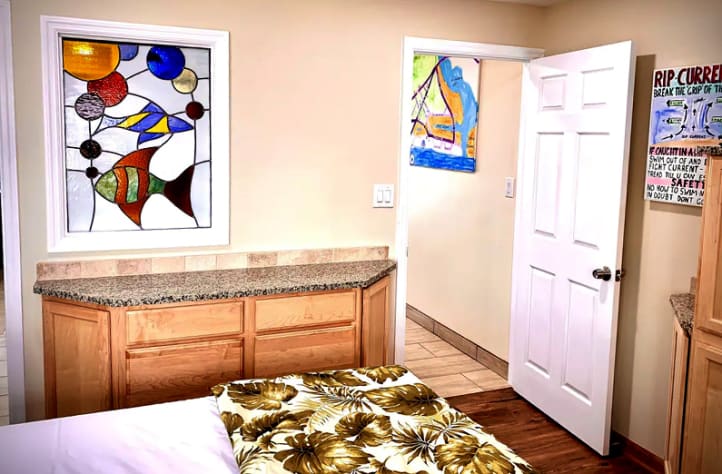 Enter Kitchen from Bedroom or bath on opposite end