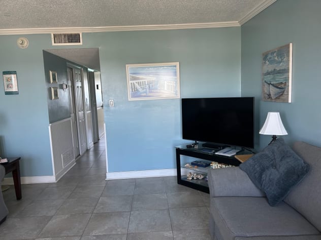 Livingroom with large smart TV