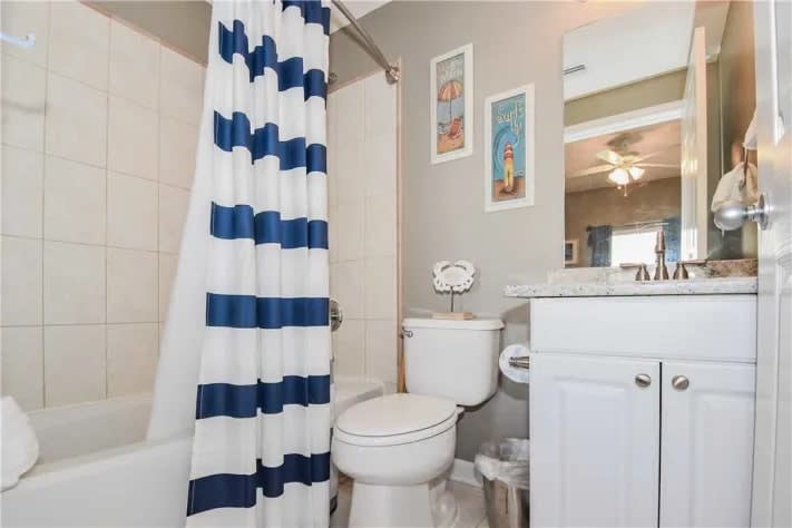 Third bedroom has private bath