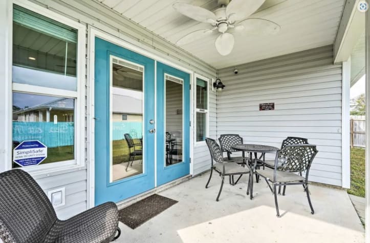 Covered back porch