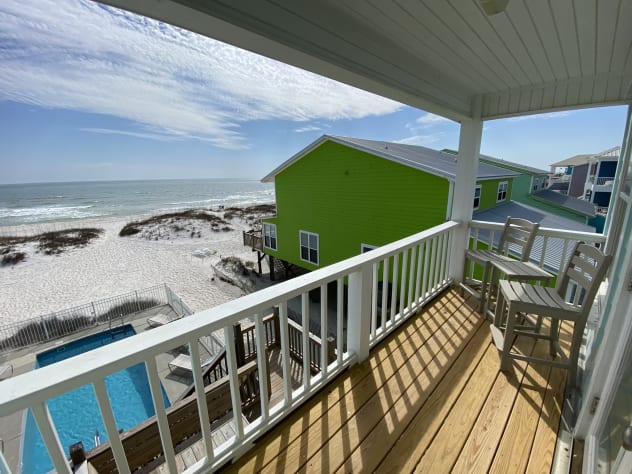 Pool and ocean view from upper deck (2nd floor)