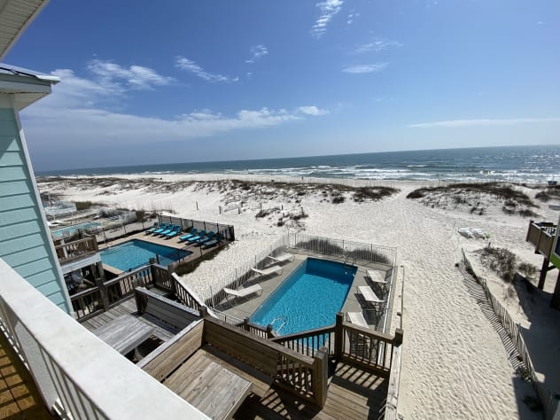 Pool and ocean view from upper deck
