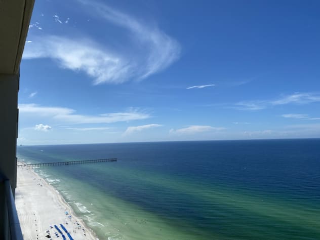 Spectacular views of the Russell-Fields County pier at Pier Park