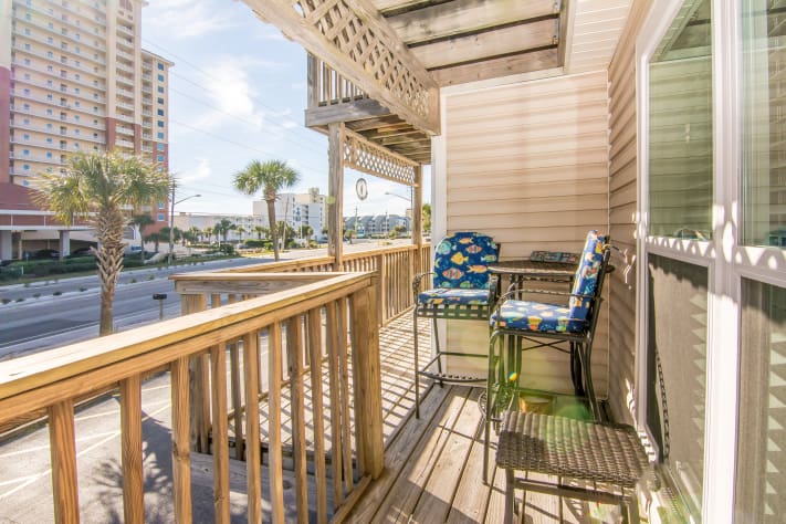 Balcony Off Living Room - Pub Table And Chairs with Beautiful View