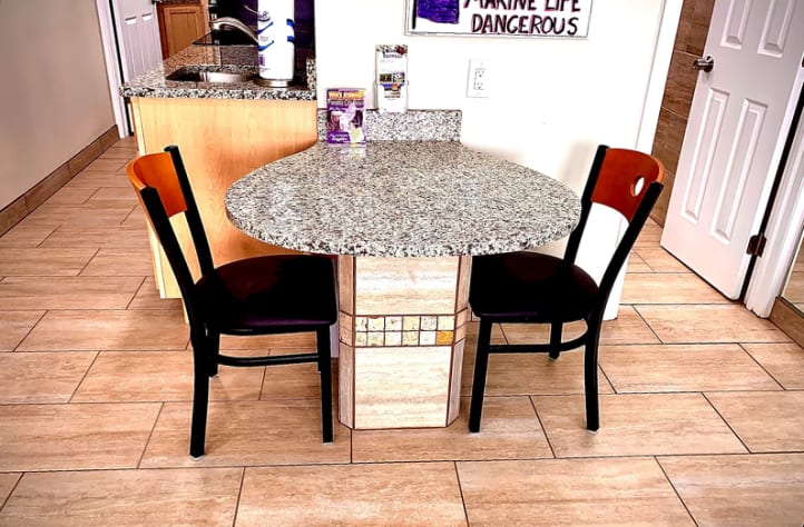 Granite Seating for Two
