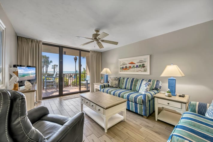 Living Area and sliding doors to balcony.