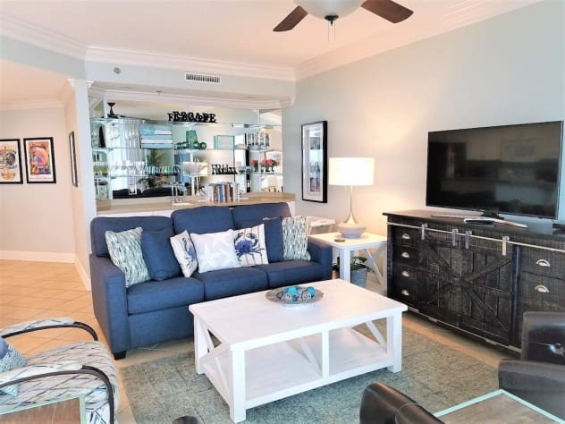 Living Area with Big Screen TV
