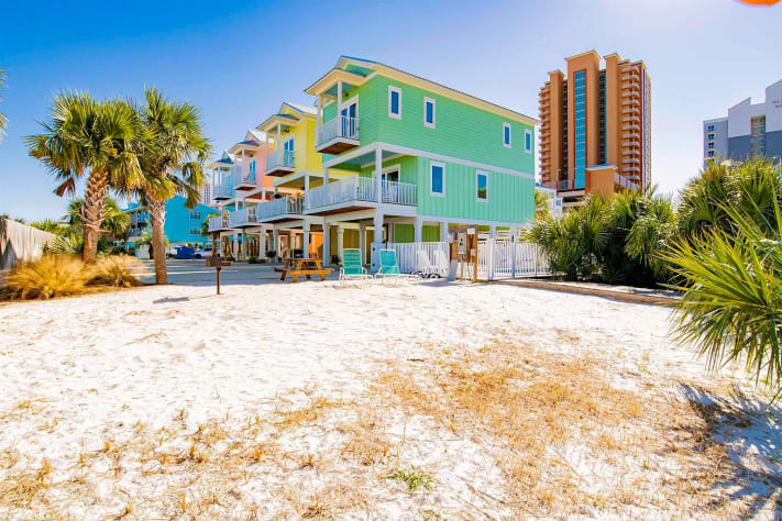 Enjoy the private beach sand bar and pool!