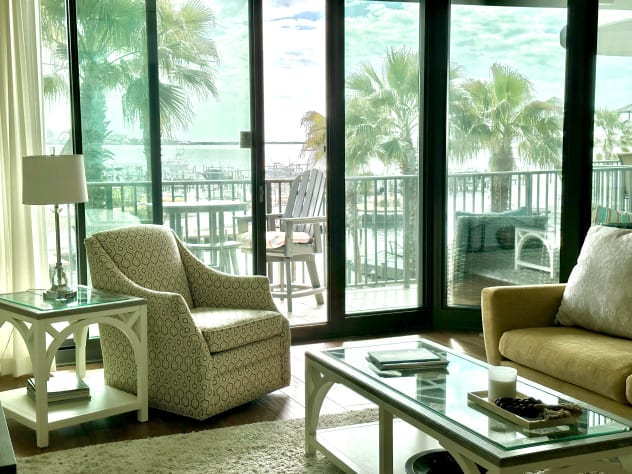 Great view of the bay from the living room!