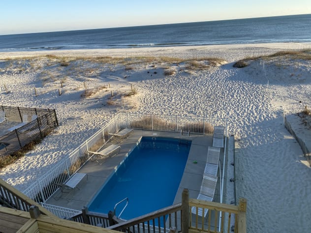 Pool and ocean view from upper deck