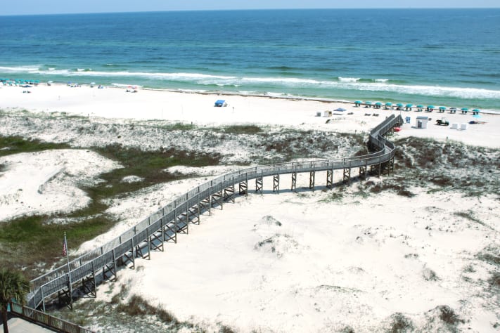 Dock from the condo going out to the beach