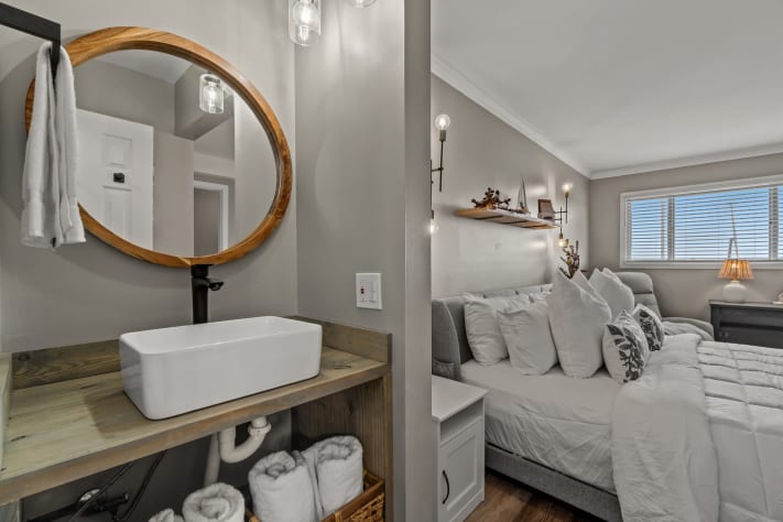 Bedroom half bath