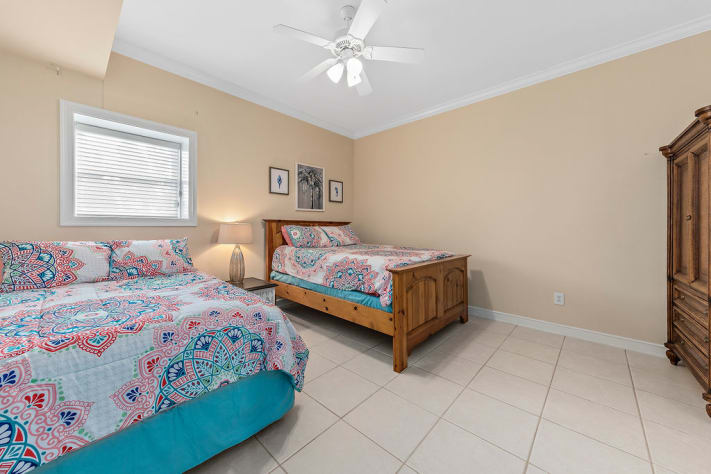 1st Floor Bedroom with Two Queens, floor level